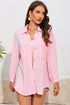 Roll Tab Sleeve Ribbed Cording Shacket